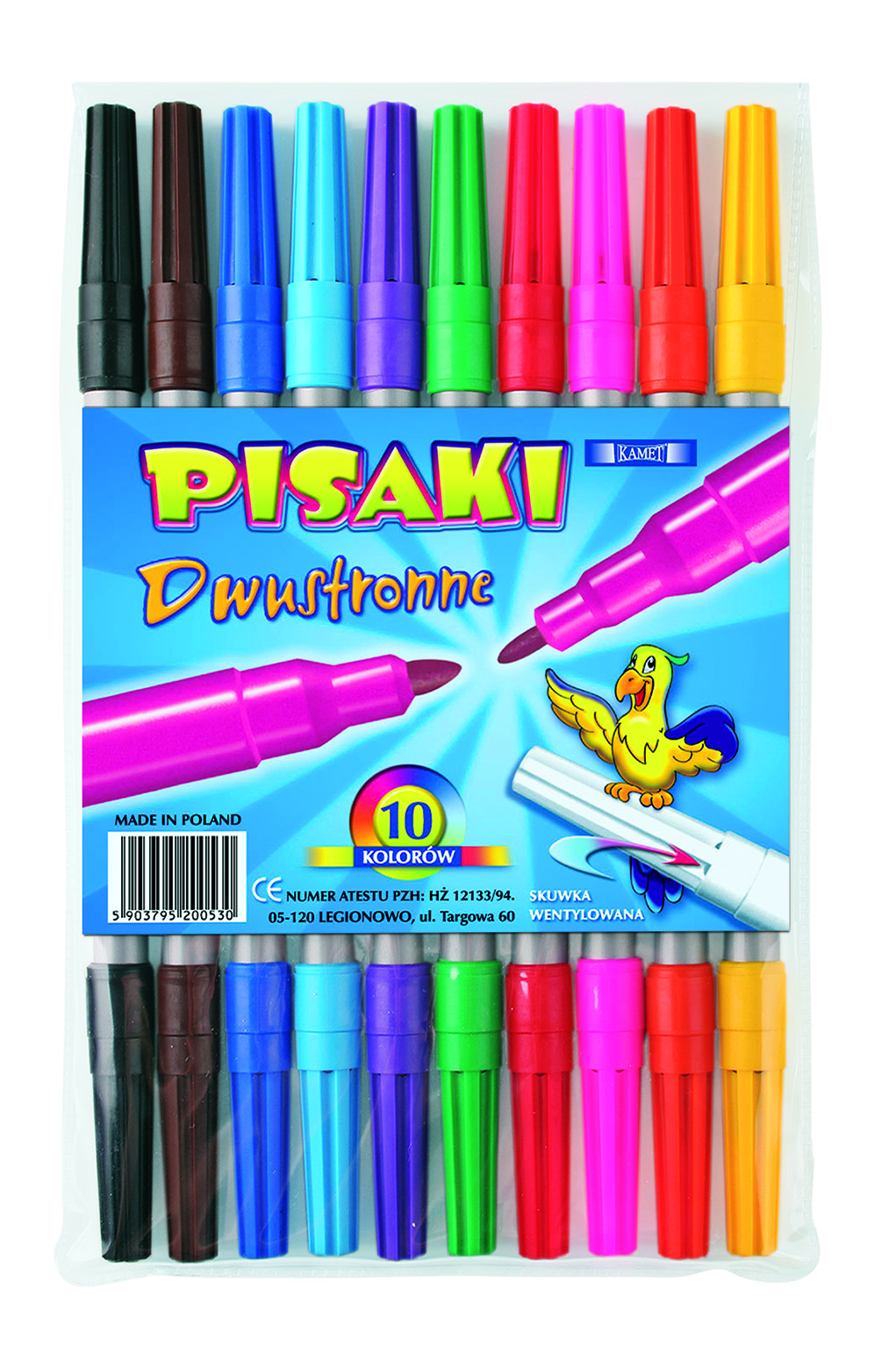 Pisaki dwustronne Kamet 10kol.